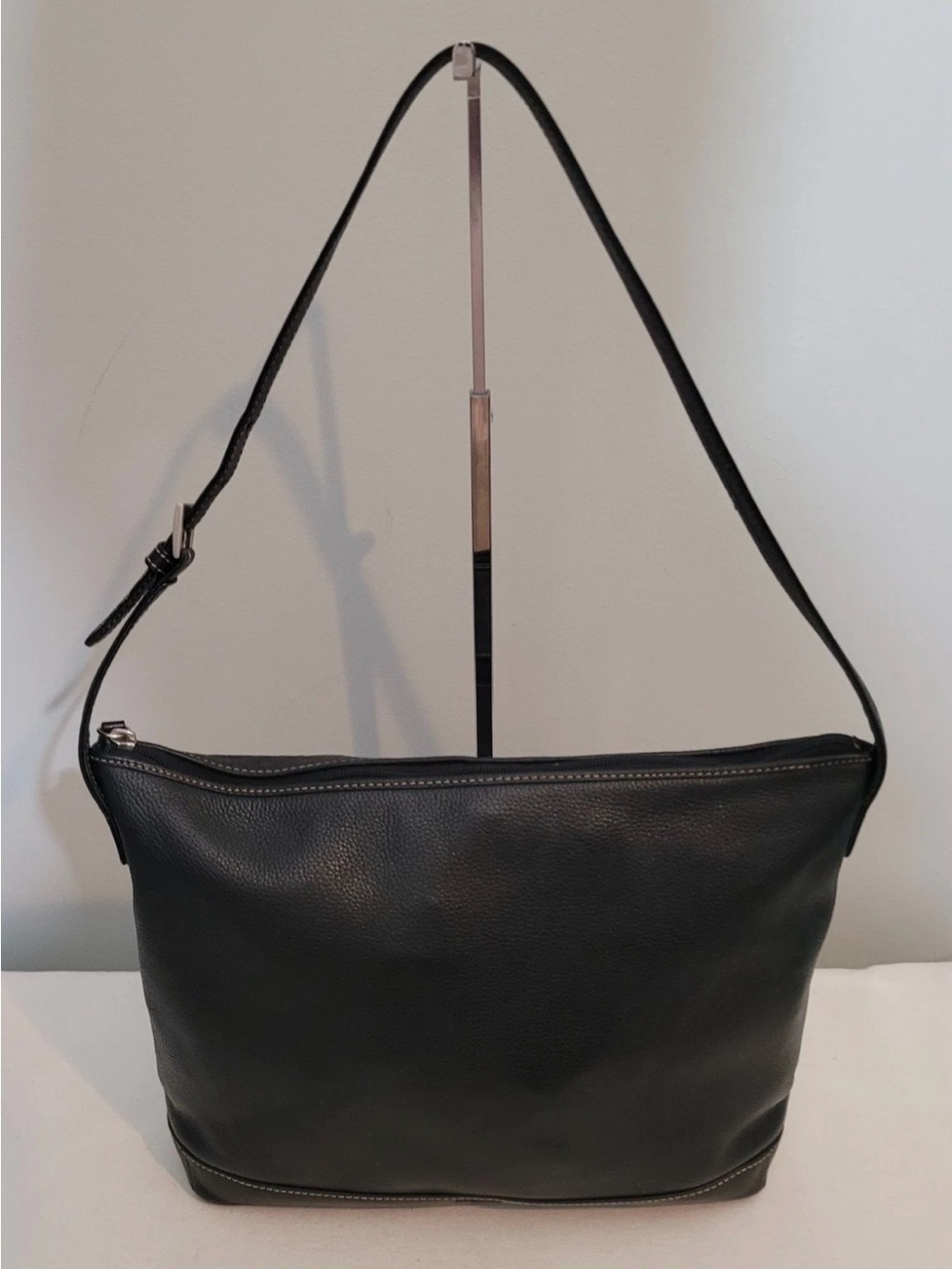 The Sak Black Pebbled Leather Shoulder Bag